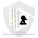 Metal chain silver color (Ø 1.5 mm) - 1 meter