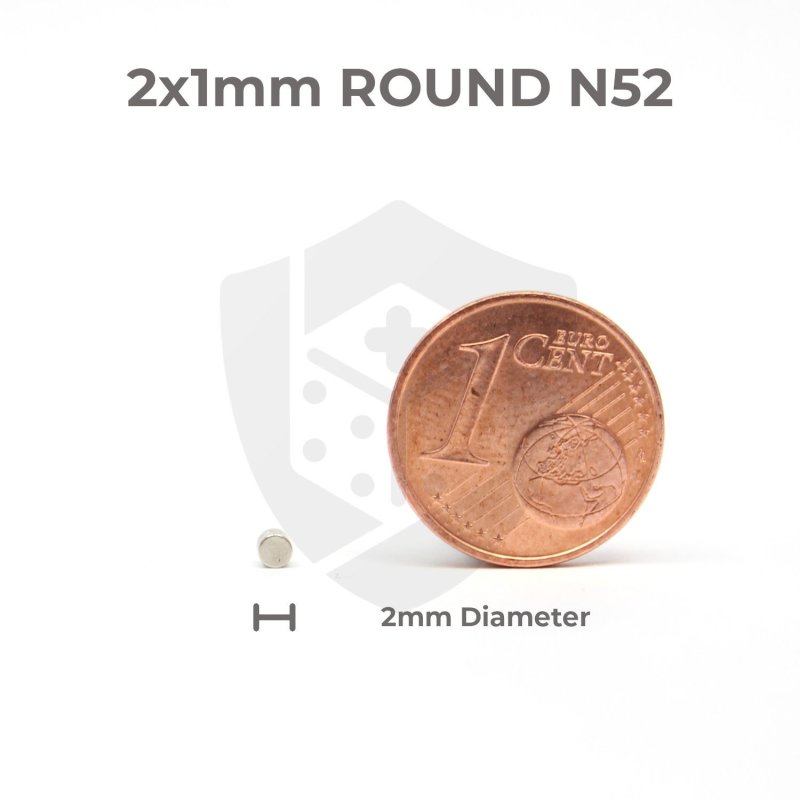 2x1 Neodymium Magnets - round
