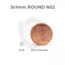 3x1 Neodymium Magnets - round