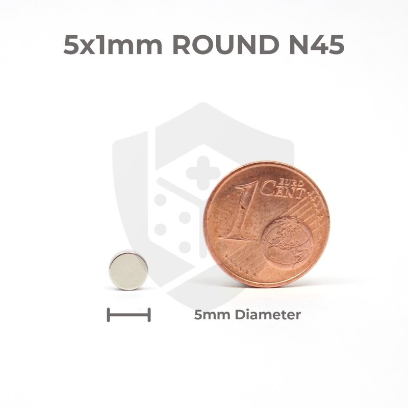 5x1 Neodymium Magnets - round