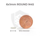 6x1 Neodymium Magnets - round