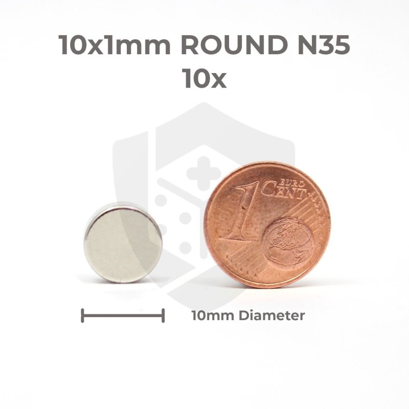 10x1 Neodym Magnete - rund (10 Stück)